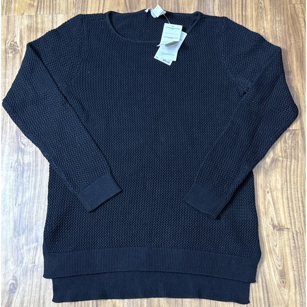 Michael Kors Women’s Waffle Knit‎ Crew Neck Sweater – Black, Size M New